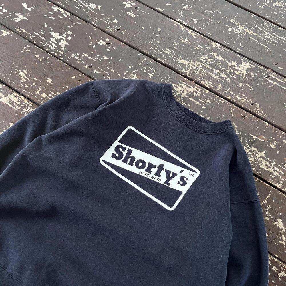 (M) Vintage 90s Y2K Shorty's Hardware Crewneck Sweatshirt Skate Surf Stussy Lost
